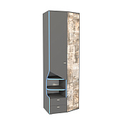 Шкаф многоцелевого назначения Индиго 10.19 (Темно-серый/Граффити)