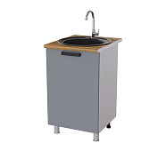 Шкаф нижний мойка 5М кухня Нагано без столешницы (Белый/Дуб юкон) 