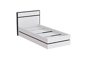 Кровать Аркон 0.9 с настилом (Белый/Бетон темный)