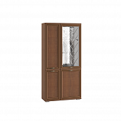 Шкаф с полками и витриной Ливорно ЛШ-6 (Орех донской)