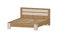 Кровать Ленора 1.6 (Дуб вотан/Кашемир)