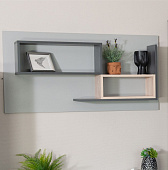 Полка навесная Квадро 120 (Антрацит/Дуб эндгрейн)