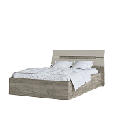 Кровать Гавана 1.6 с настилом ДСП 2С (Дуб крафт серый/Кашемир)