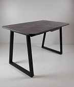 Стол обеденный раздвижной пластик Маэстро (Бетон слюда/Опоры черные)