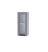 Шкаф верхний со стеклом 4ВС кухня Либерти (Дуб сонома/Холст натуральный)